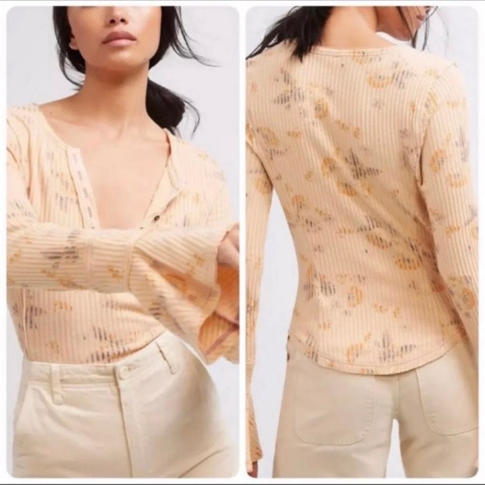 Free People LAYER ME HENLEY TOP NWT - Picture 5 of 16